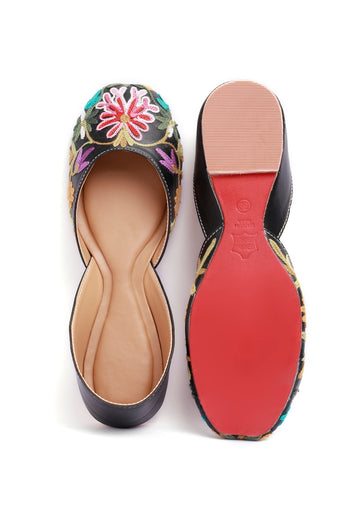 Multicolor Tili Aari Embroidery Jutti